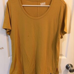 Duluth Trading Co Women's Short Sleeve Mustard Tee